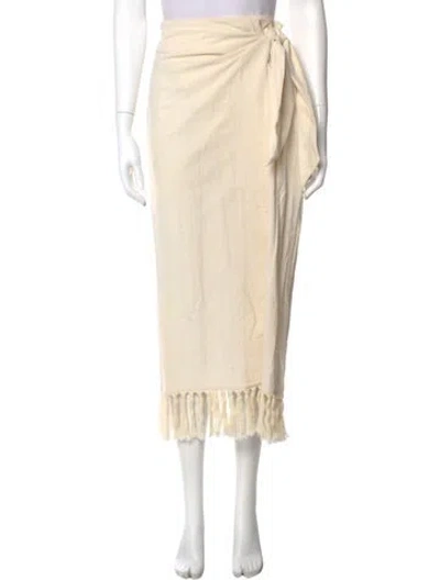 Pre-owned Nanushka Tassel Accents Midi Length Skirt In Neutral