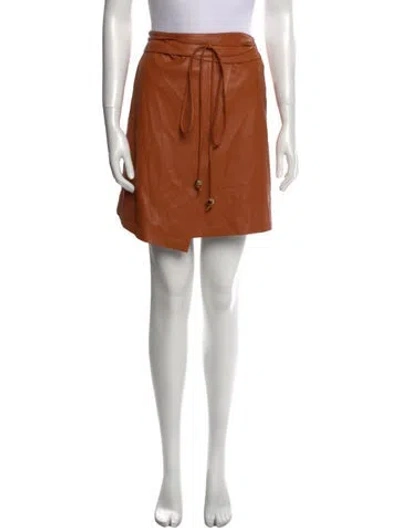 Pre-owned Nanushka Tassel Accents Mini Skirt In Brown