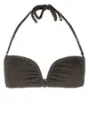 NANUSHKA TEXTURED-FINISH BIKINI TOP