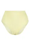Nanushka Textured High-waisted Bikini Bottoms In Yellow
