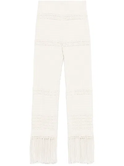 Nanushka Textured Trousers In Red