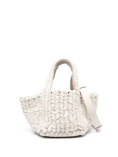 Nanushka The Busket Woven Bag In Neutrals