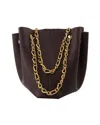 Nanushka Beuteltasche Gather Bucket Aus Leder Vegan In Brown