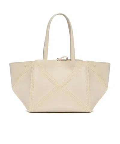 Nanushka The Origami Tote Bag In Beige