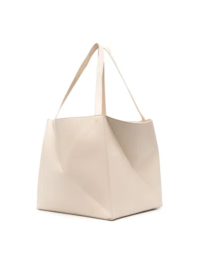 Nanushka The Origami Tote Bag In Beige