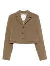 Nanushka Three-button Single-breasted Blazer In Brown