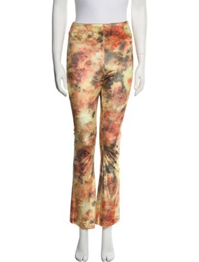 Pre-owned Nanushka Tie-dye Print Wide Leg Pants In Yellow