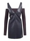 Nanushka Eco -leather Dress With Top In Blue
