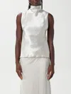 Nanushka Colson Roll-neck Blouse In Ecru