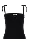 Nanushka Top Savera In Misto Viscosa Stretch Nera  Donna