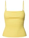 Nanushka Arenda Tank Top In Lime Polyurethane Blend In Yellow