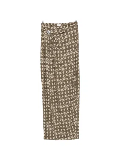 Nanushka Tozi Gathered Maxi Skirt In Brown