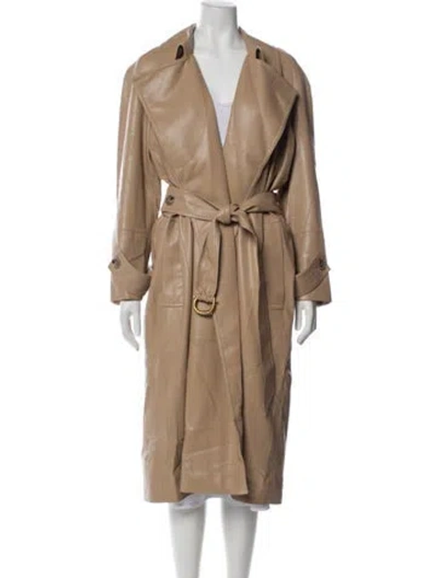 Pre-owned Nanushka Trench Coat In Brown