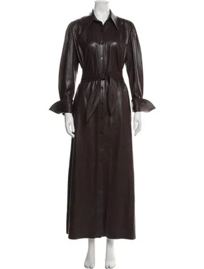 Pre-owned Nanushka Trench Coat In Brown