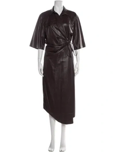 Pre-owned Nanushka Trench Coat In Brown