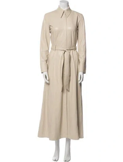 Pre-owned Nanushka Trench Coat In Neutral