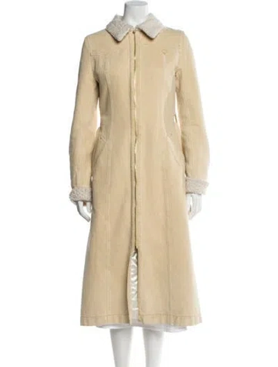 Pre-owned Nanushka Trench Coat In Neutral