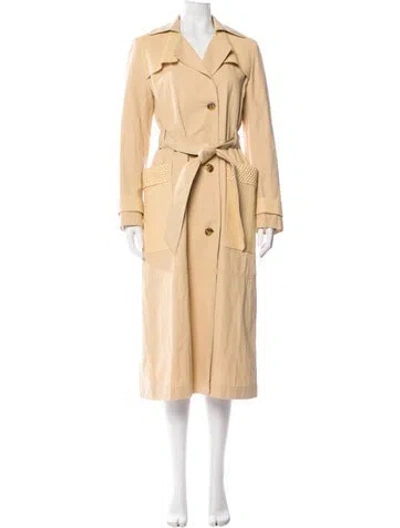 Pre-owned Nanushka Trench Coat In Neutral