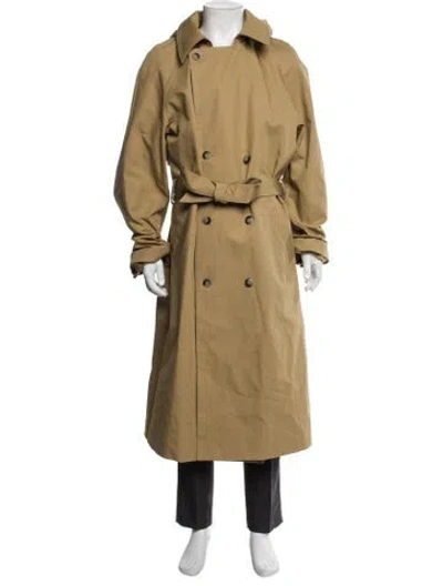 Pre-owned Nanushka Trench Coat In Neutral
