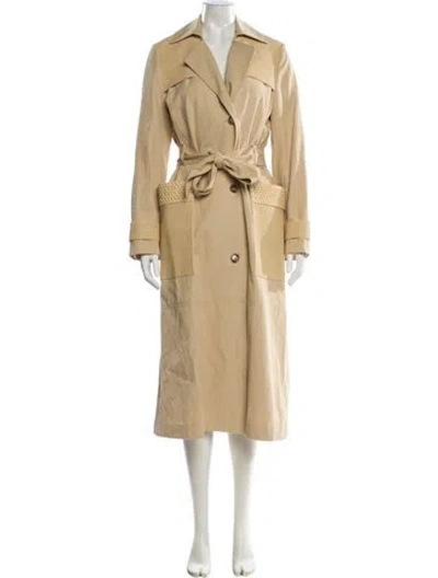 Pre-owned Nanushka Trench Coat In Neutral
