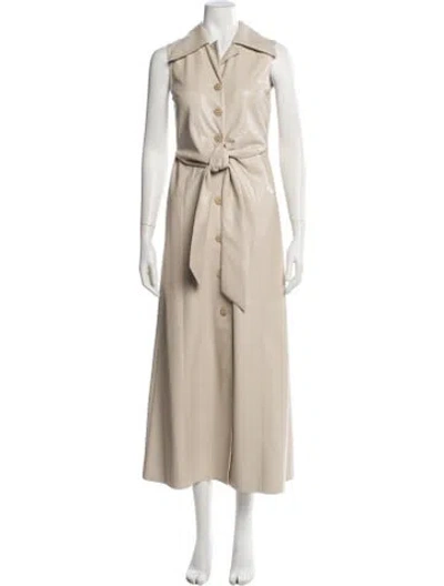 Pre-owned Nanushka Trench Coat In Neutral