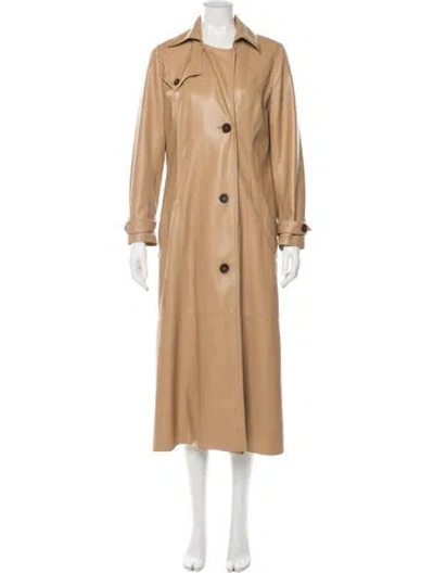 Pre-owned Nanushka Trench Coat In Neutral
