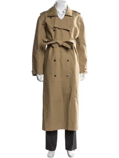 Pre-owned Nanushka Trench Coat In Neutrals