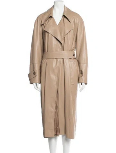 Pre-owned Nanushka Trench Coat In Neutrals