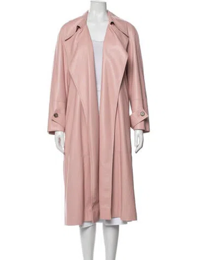 Pre-owned Nanushka Trench Coat In Pink