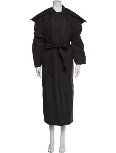 Pre-owned Nanushka Trench Coat W/ Tags In Gray