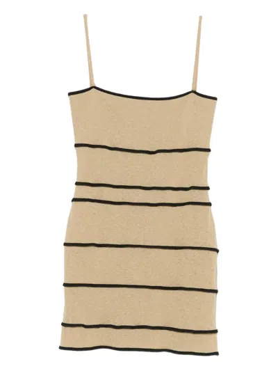 Nanushka Tube-dress Striped Mini Dress In Pink