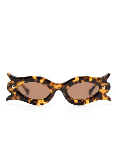 Nanushka Tully Floral-frame Sunglasses In Multi