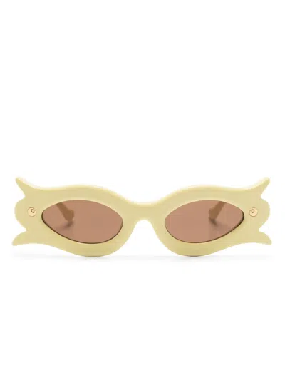 Nanushka Tully Floral-frame Sunglasses In Multi
