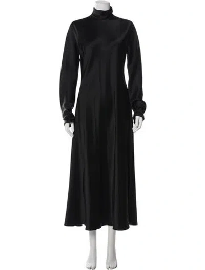 Pre-owned Nanushka Turtleneck Long Dress In Black