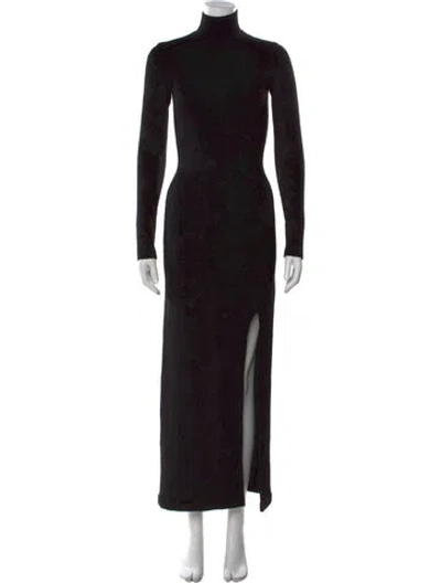 Pre-owned Nanushka Turtleneck Long Dress W/ Tags In Black