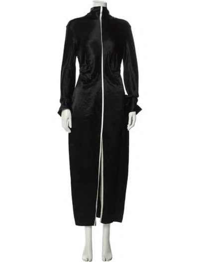 Pre-owned Nanushka Turtleneck Long Dress W/ Tags In Black