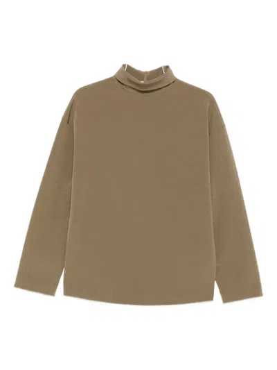 Nanushka Turtleneck Long-sleeve Top In Brown