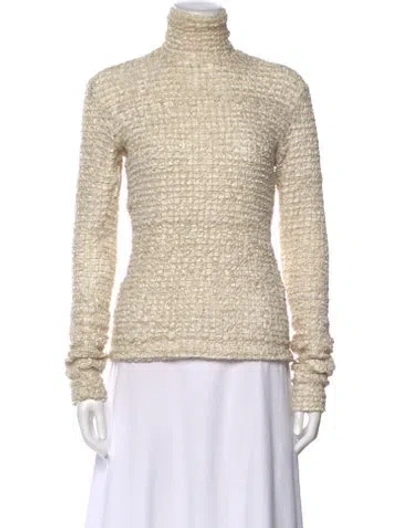Pre-owned Nanushka Turtleneck Long Sleeve Top In Neutral