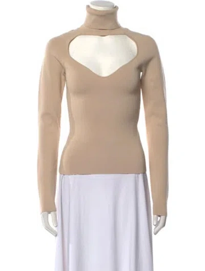 Pre-owned Nanushka Turtleneck Long Sleeve Top In Neutral