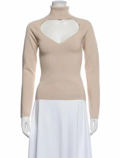 Pre-owned Nanushka Turtleneck Long Sleeve Top In Neutral