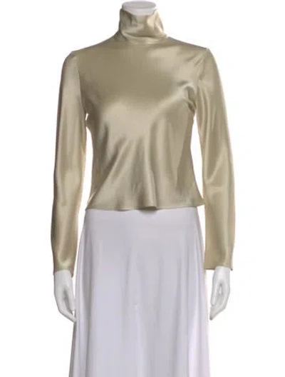 Pre-owned Nanushka Turtleneck Long Sleeve Top In Neutral
