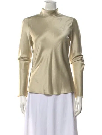Pre-owned Nanushka Turtleneck Long Sleeve Top In Neutral