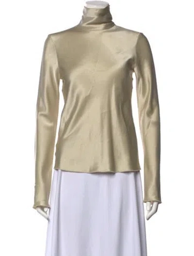 Pre-owned Nanushka Turtleneck Long Sleeve Top In Neutrals