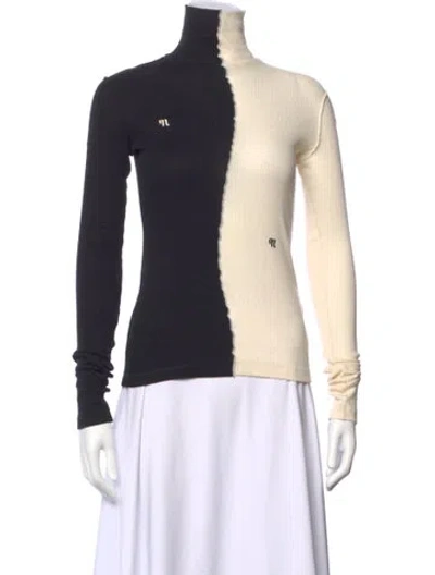 Pre-owned Nanushka Turtleneck Long Sleeve Top W/ Tags In Neutral