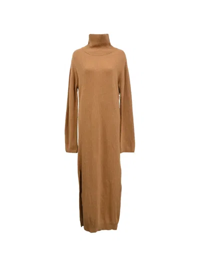 Pre-owned Nanushka Turtleneck Midi Dress In Brown