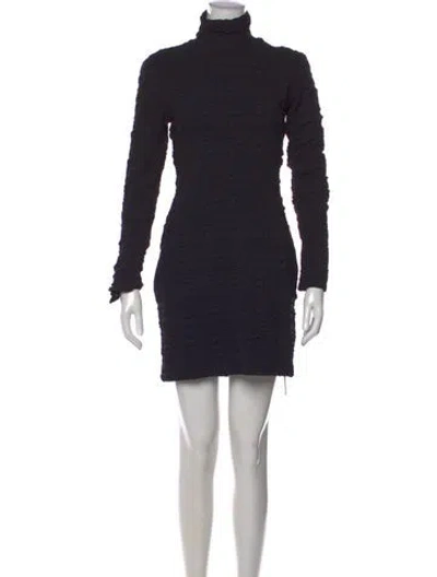 Pre-owned Nanushka Turtleneck Mini Dress In Black