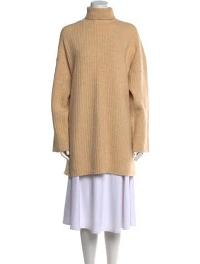 Pre-owned Nanushka Turtleneck Mini Dress In Neutral