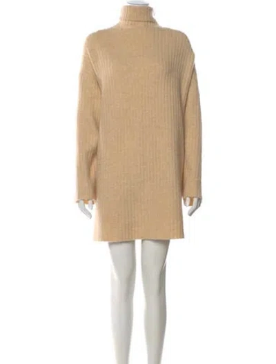 Pre-owned Nanushka Turtleneck Mini Dress In Neutral