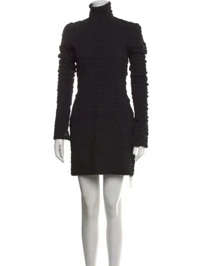 Pre-owned Nanushka Turtleneck Mini Dress W/ Tags In Black
