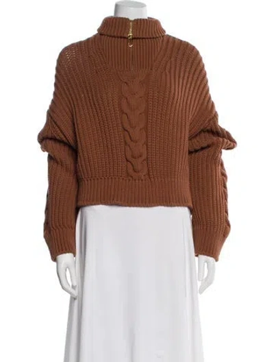 Pre-owned Nanushka Turtleneck Sweater In Brown